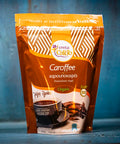 BIO Caroffee – aromatische Johannisbrot-Kaffeealternative aus Kreta, naturbelassen & vollmundig. Präsentiert im blauen Regal.